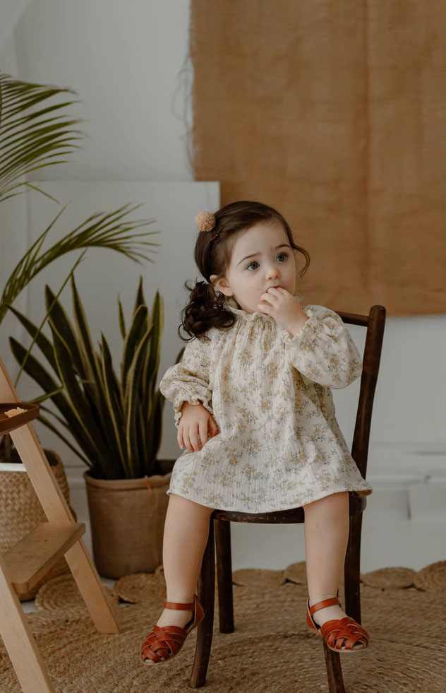 Gaun bayi perempuan motif bung - Baby Clothing Organic ulasan dan harga